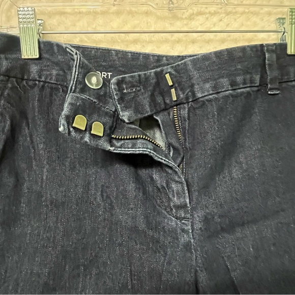 Ann Taylor LOFT Blue Shorts 100% Cotton Size 8 - Picture 4 of 6